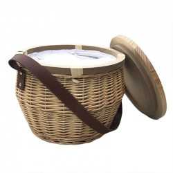 Picnic Sets  - Scotch Wicker Picnic Cooler Basket(round)
