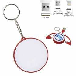 Metal Keyrings  - Charging Cable Key Ring