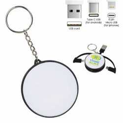 Metal Keyrings  - Charging Cable Key Ring