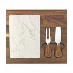 Cheese Gift Sets  - Fuzo Marble Cheeseboard & Knife Set