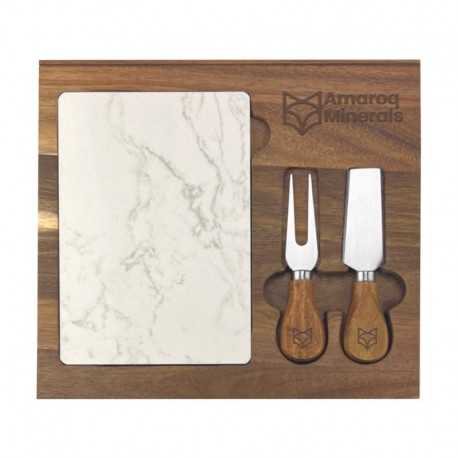 Cheese Gift Sets  - Fuzo Marble Cheeseboard & Knife Set