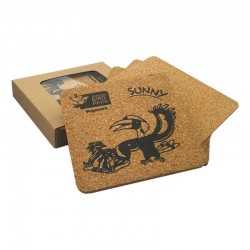 Coasters  - Vineyards Cork Coaster Square Set of 4