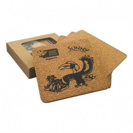 Coasters  - Vineyards Cork Coaster Square Set of 4