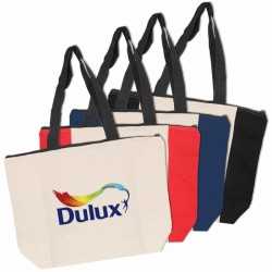 Cotton & Calico Tote Bags  - Calico Zip Shopper