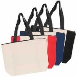 Cotton & Calico Tote Bags  - Calico Zip Shopper