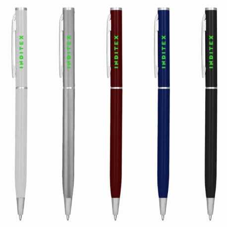 Metal Promotional Pens  - Berlino Metal Silver Metal Pen