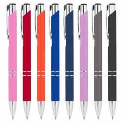 Metal Promotional Pens  - Euroauz Rubberised Metal Pen