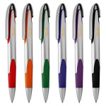 Plastic Promotional Pens - Keely Silver Plastic Pen