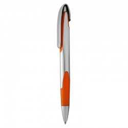 Plastic Promotional Pens  - Keely Silver Plastic Pen