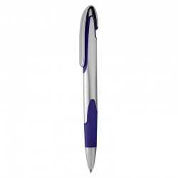 Plastic Promotional Pens  - Keely Silver Plastic Pen