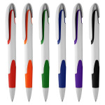 Plastic Promotional Pens - Keely White Plastic Pen