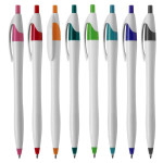 Plastic Promotional Pens - Oracle White Plastic Pen