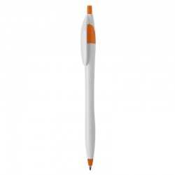 Plastic Promotional Pens  - Oracle White Plastic Pen