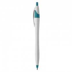 Plastic Promotional Pens  - Oracle White Plastic Pen