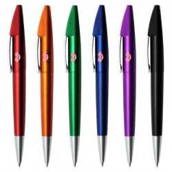 Plastic Promotional Pens  - Shark Metallic Plastic Pen