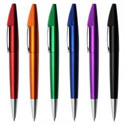 Plastic Promotional Pens  - Shark Metallic Plastic Pen