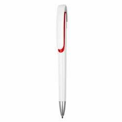 Plastic Promotional Pens  - Tahlia White Plastic Pen
