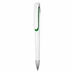 Plastic Promotional Pens  - Tahlia White Plastic Pen