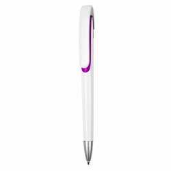 Plastic Promotional Pens  - Tahlia White Plastic Pen