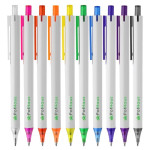 Plastic Promotional Pens - York White Plastic Pen