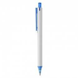 Plastic Promotional Pens  - York White Plastic Pen