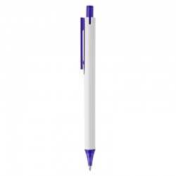 Plastic Promotional Pens  - York White Plastic Pen