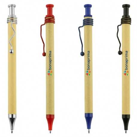 Bamboo & Wood Enviro Pens  - Spiral Recycled Cardboard Pen