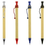 Bamboo &amp; Wood Enviro Pens - Spiral Recycled Cardboard Pen
