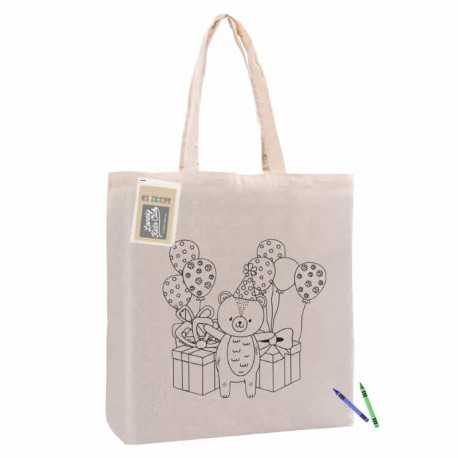 Cotton & Calico Tote Bags  - Colouring Calico Bag with Gusset