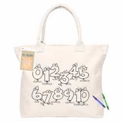 Cotton & Calico Tote Bags  - Colouring Calico Shopper No Gusset