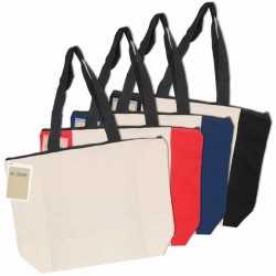 Cotton & Calico Tote Bags  - Colouring Calico Zip Shopper