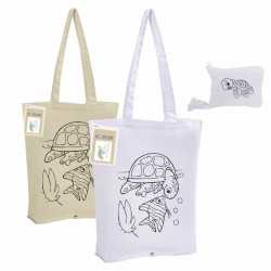 Cotton & Calico Tote Bags  - Colouring Foldable Calico Bag