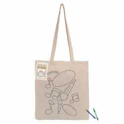 Cotton & Calico Tote Bags  - Colouring Long Handle Calico Shopper