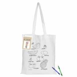Cotton & Calico Tote Bags  - Colouring White Calico Bag No Gusset