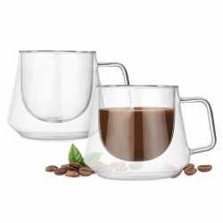 Reusable Coffee Cups - Glass  - Diamond Glass Coffee Cup 230ml