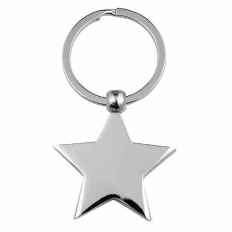 Metal Keyrings  - Star Key Ring