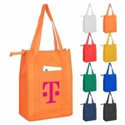 Non Woven Tote Bags  - Non Woven Cooler Bag with Top Zip Closure