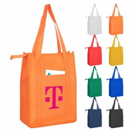Non Woven Tote Bags  - Non Woven Cooler Bag with Top Zip Closure