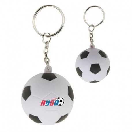 Stress Key Rings  - Stress Soccer Ball Key Ring