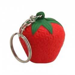 Stress Key Rings  - Stress Strawberry Key Ring