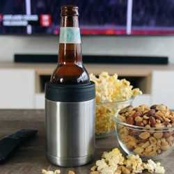 Printed Stubby Holders  - Kovina Stainless Steel Stubby Holder 375ml