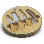 Cheese Sets - Glass &amp; Bamboo Cheese Board