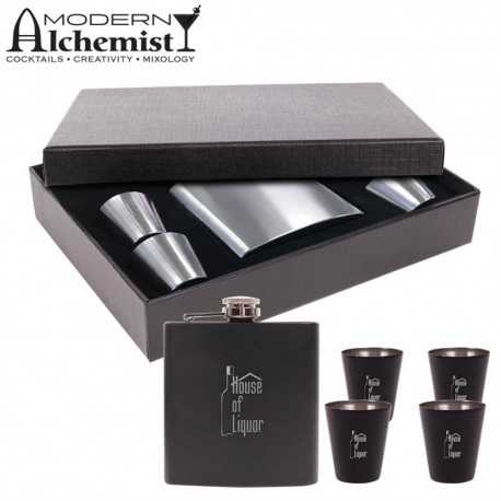 Hip Flasks  - Craignure Flask Gift Set 175ml