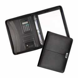 Leather Compendiums  - Essex Leather Zippered 3 Ring Compendium