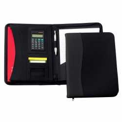 Non Leather Zip Compendiums  - Star Zippered A4 Compendium