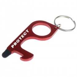 Metal Keyrings  - Care Key - Aluminium