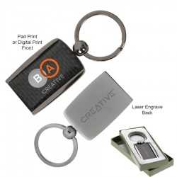 Metal Keyrings  - The Carbon Fibre Keychain