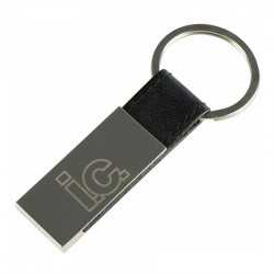 Metal Keyrings  - Hudson Leather Keychain