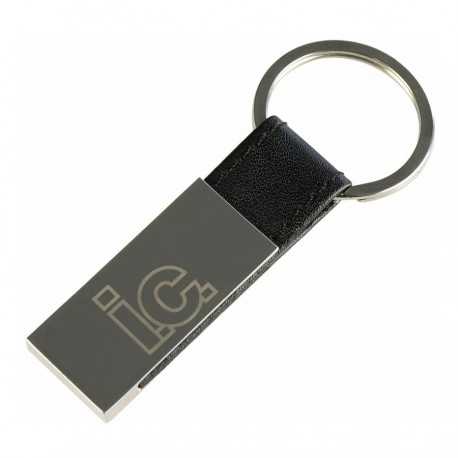 Metal Keyrings  - Hudson Leather Keychain