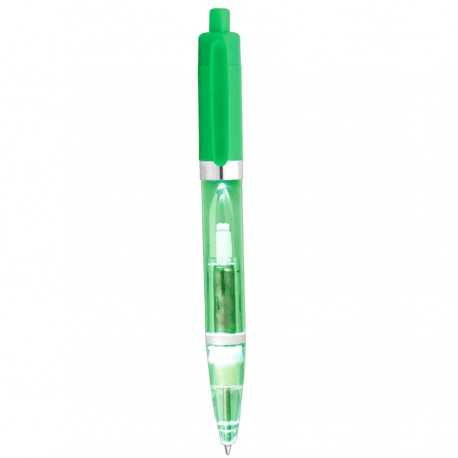 Light Up Pens  - Plastic Light Plastic Pen (Green)